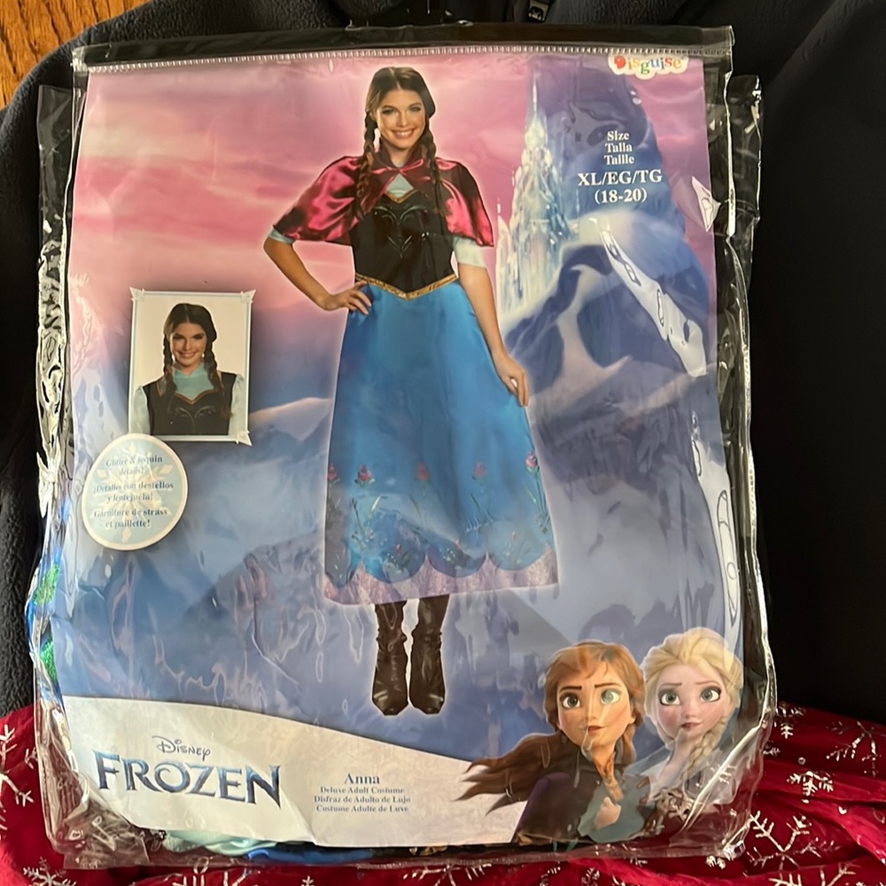 Anna costume from Frozen! Worn once, store bought (plus homemade Kristoff)